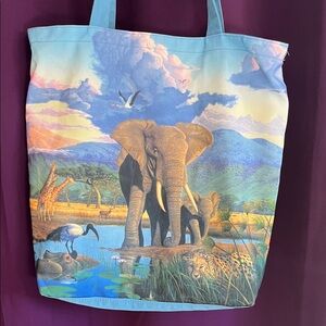 Harman Multicolor Safari Print Tote Bag